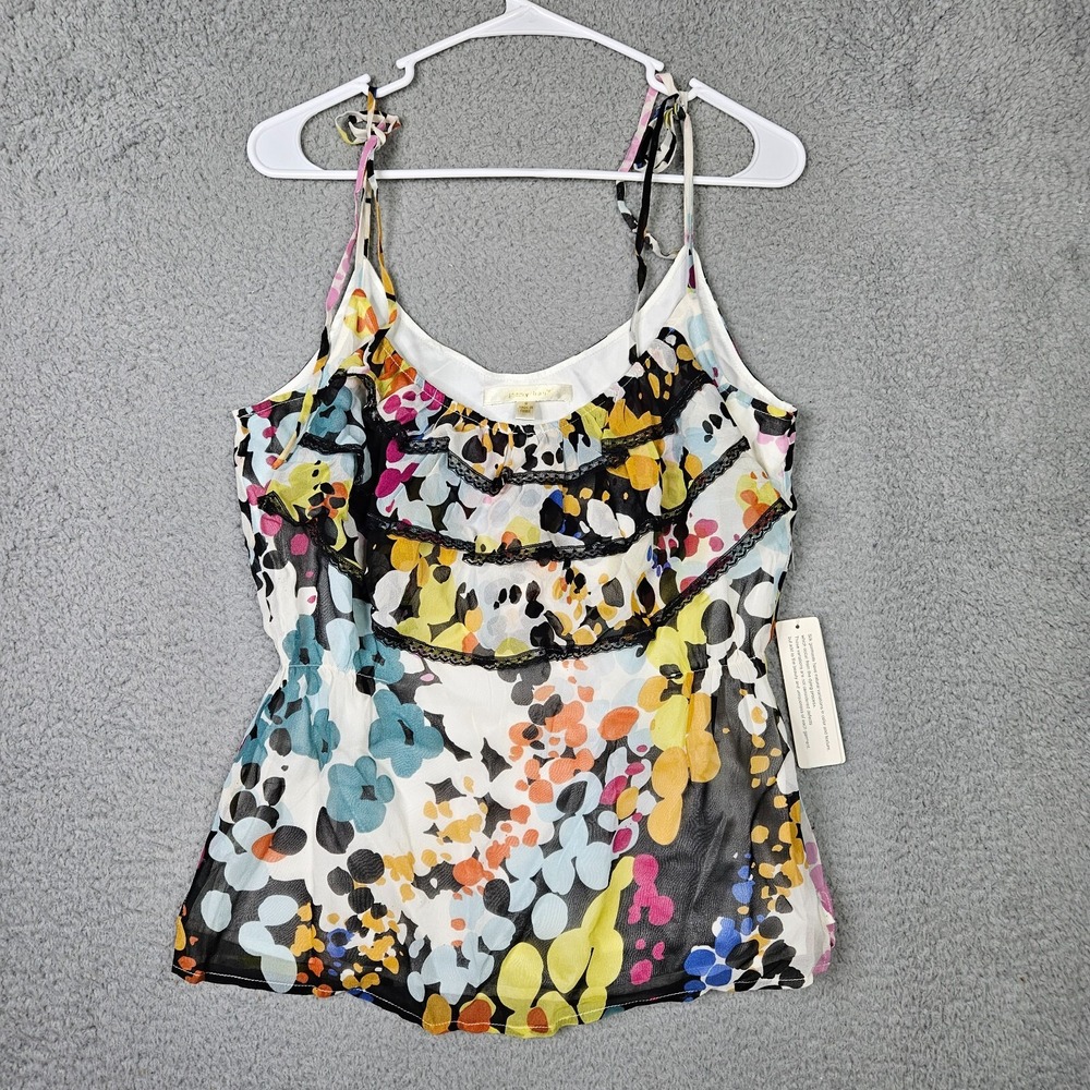 Jenny han Women's Floral Print tank top Size S NEW